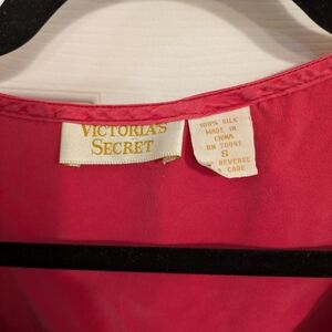 Victoria's Secret Fuchsia Silk Chemise